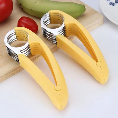 Creative Banana Slicer Sausage Slicer Vegetable and Fruit Sharp Slicer Stainless Steel Banana Cutter Kitchen Accessories