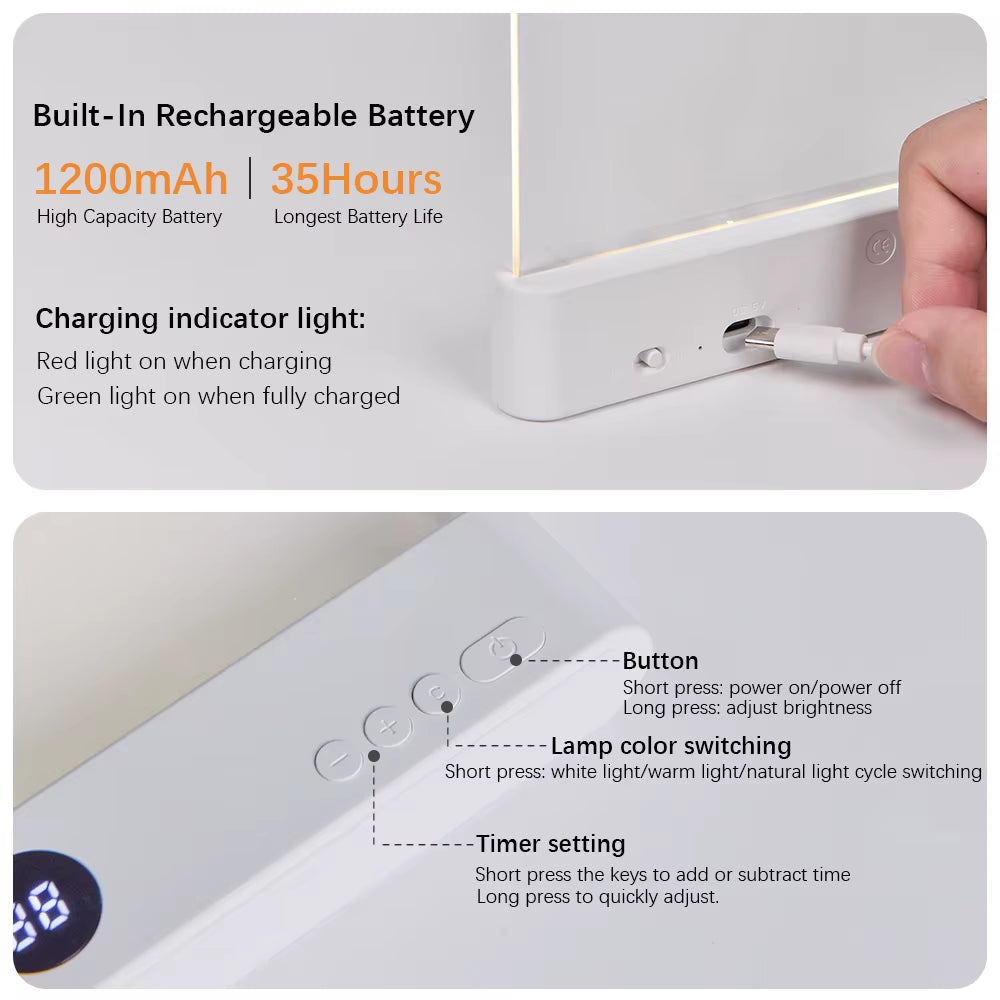 LED Reading Light Night Light Book Family Study Reading Lamp Portable Bookmark Light for Reading in Bed, Car Motivational Travel